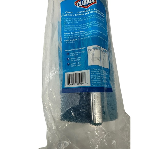 Clorox Roller Mop Refill Blue Antimicrobial‎ Sponge Open Package Unused - Picture 3 of 8